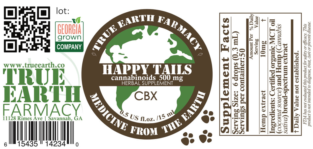 Happy Tails 500mg Pet CBX